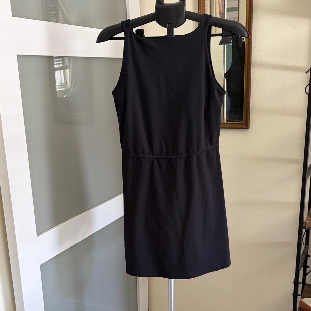 all in motion Black High-Neck Sleeveless Mini Dress